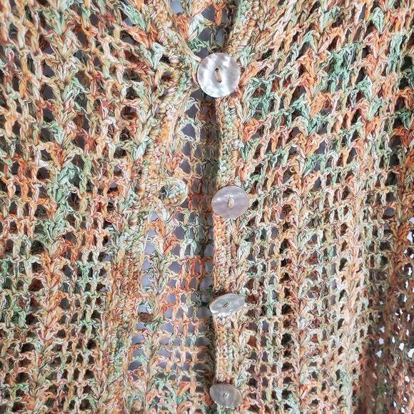 JH Collectibles Linen Blend Button Cardigan Medium - Picture 3 of 6